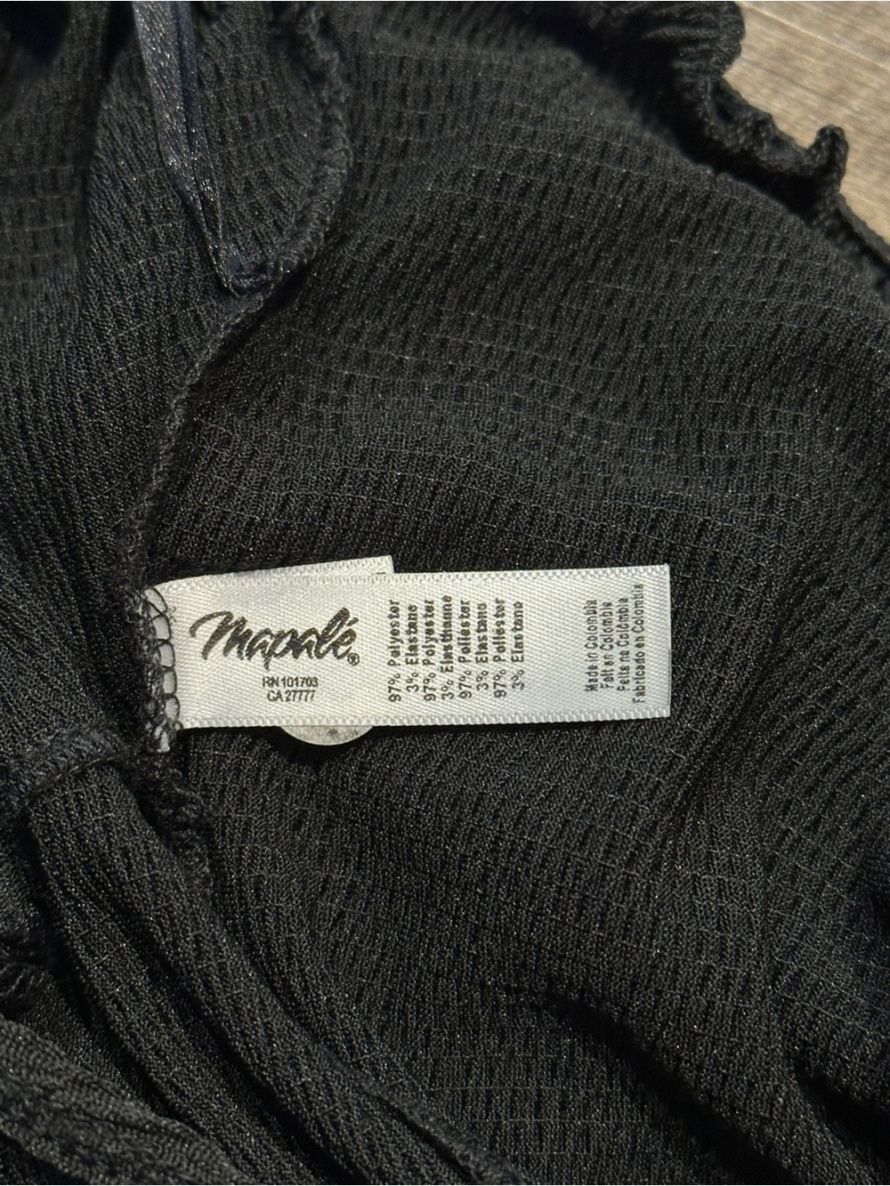 Mapale Black Off-Shoulder Dress Large New with Tags - Picture 12 of 13